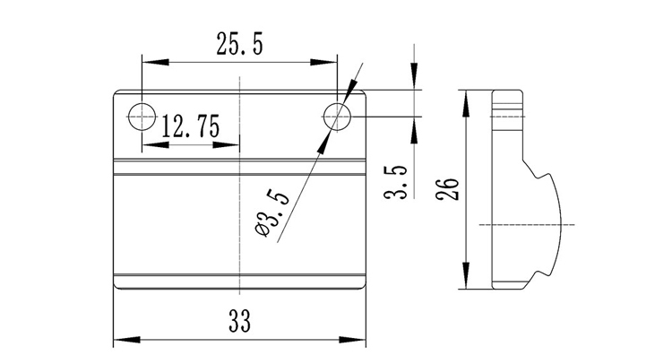 光電開(kāi)關(guān)連接件尺寸